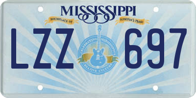 MS license plate LZZ697
