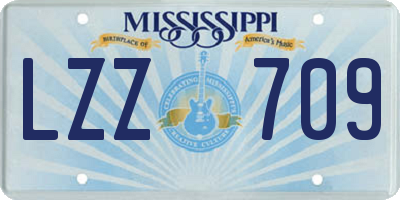 MS license plate LZZ709