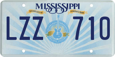 MS license plate LZZ710
