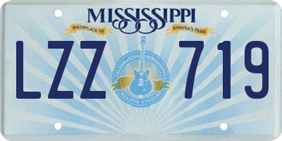 MS license plate LZZ719