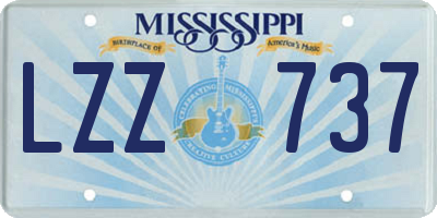 MS license plate LZZ737