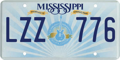 MS license plate LZZ776