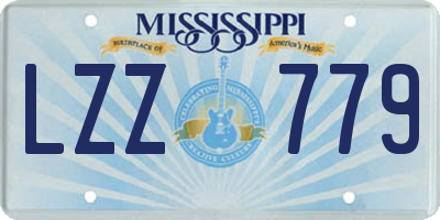 MS license plate LZZ779