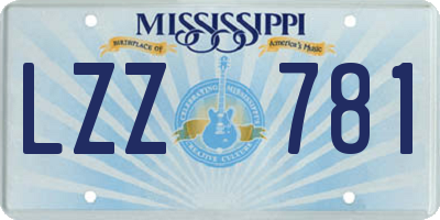 MS license plate LZZ781