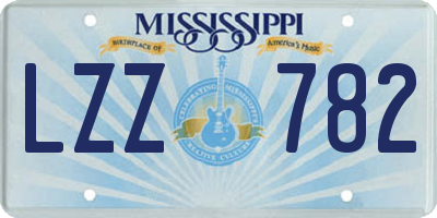 MS license plate LZZ782
