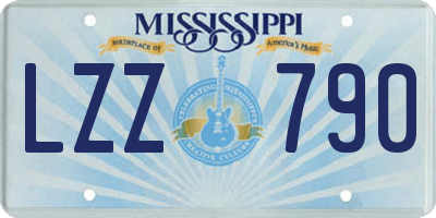 MS license plate LZZ790