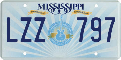 MS license plate LZZ797