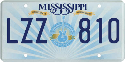 MS license plate LZZ810