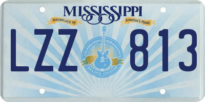 MS license plate LZZ813