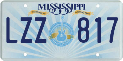 MS license plate LZZ817