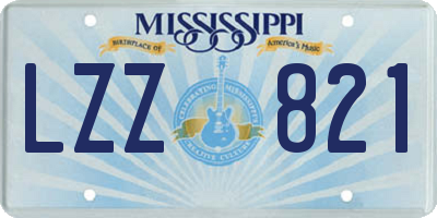 MS license plate LZZ821