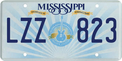 MS license plate LZZ823