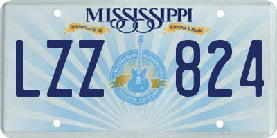 MS license plate LZZ824