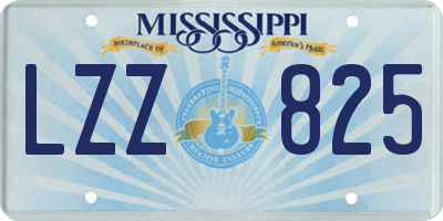 MS license plate LZZ825