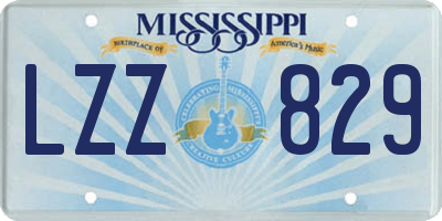 MS license plate LZZ829