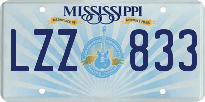 MS license plate LZZ833