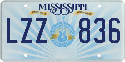 MS license plate LZZ836