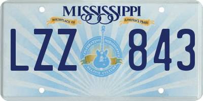 MS license plate LZZ843