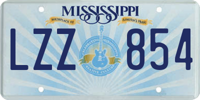 MS license plate LZZ854