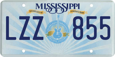 MS license plate LZZ855