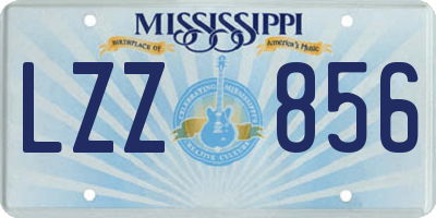 MS license plate LZZ856