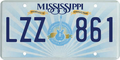 MS license plate LZZ861