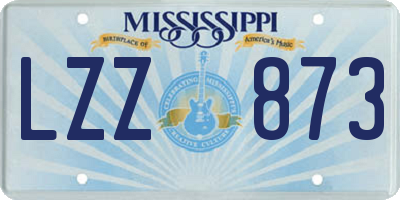 MS license plate LZZ873