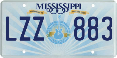 MS license plate LZZ883