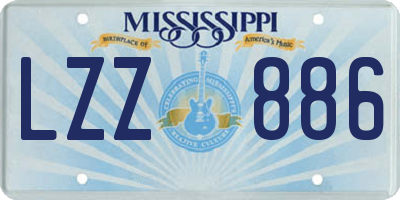 MS license plate LZZ886