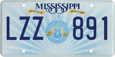 MS license plate LZZ891