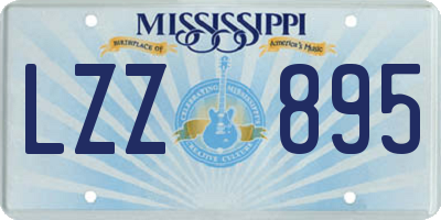 MS license plate LZZ895
