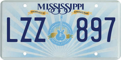 MS license plate LZZ897