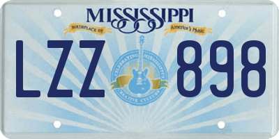 MS license plate LZZ898