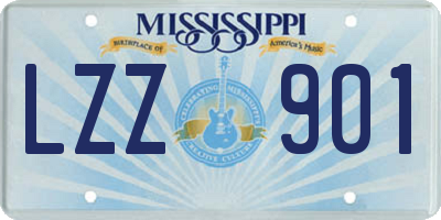 MS license plate LZZ901