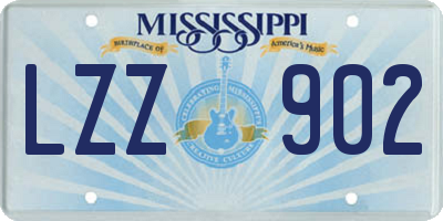 MS license plate LZZ902