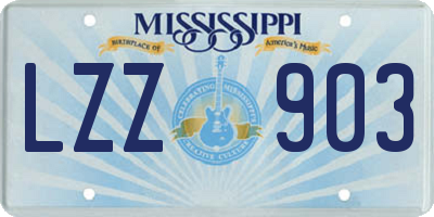 MS license plate LZZ903