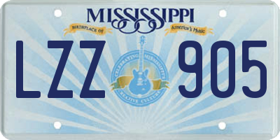 MS license plate LZZ905