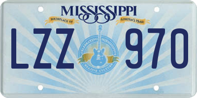 MS license plate LZZ970