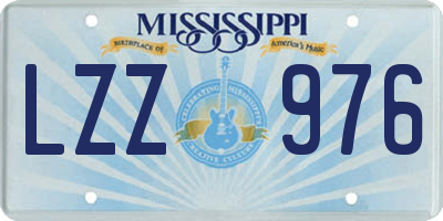 MS license plate LZZ976