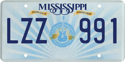MS license plate LZZ991
