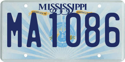MS license plate MA1086