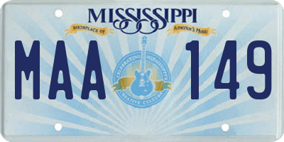 MS license plate MAA149