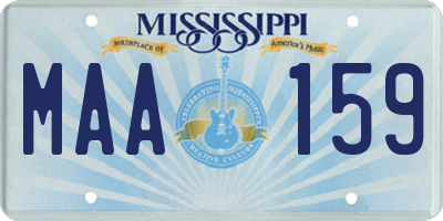 MS license plate MAA159
