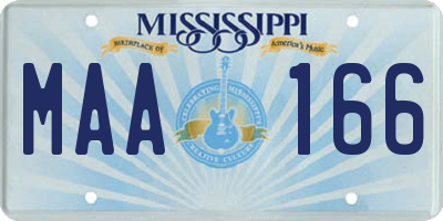 MS license plate MAA166