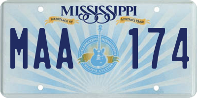 MS license plate MAA174