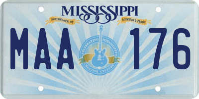 MS license plate MAA176