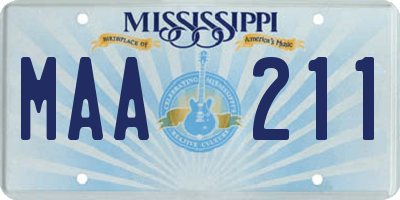 MS license plate MAA211