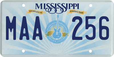 MS license plate MAA256