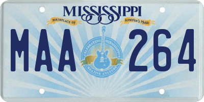 MS license plate MAA264