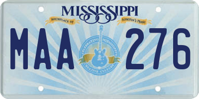 MS license plate MAA276